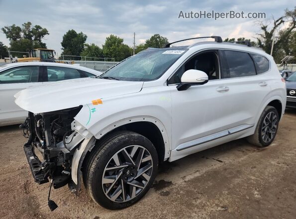 5NMS5DAL4NH450252 2022 HYUNDAI SANTA FE CALLIGRAPHY White წინა მარცხენა ხედი სამი მეოთხედიდან