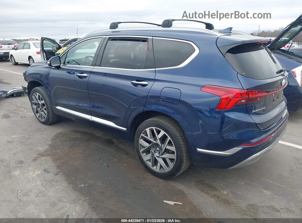 5NMS5DAL6MH363435 2021 HYUNDAI SANTA FE CALLIGRAPHY Синий Задняя левая четверть