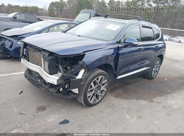 5NMS5DAL6MH363435 2021 HYUNDAI SANTA FE CALLIGRAPHY Синий Передняя левая четверть
