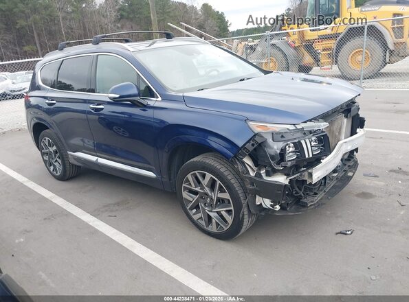 5NMS5DAL6MH363435 2021 HYUNDAI SANTA FE CALLIGRAPHY Синий Передняя правая четверть