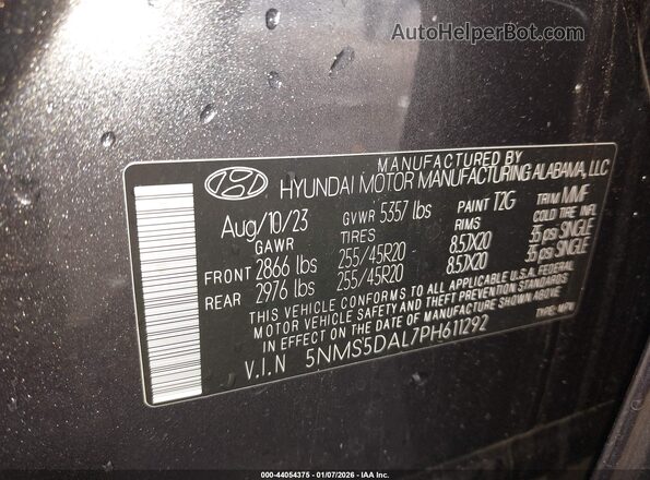 5NMS5DAL7PH611292 2023 HYUNDAI SANTA FE CALLIGRAPHY Серый Вид подкапотного пространства