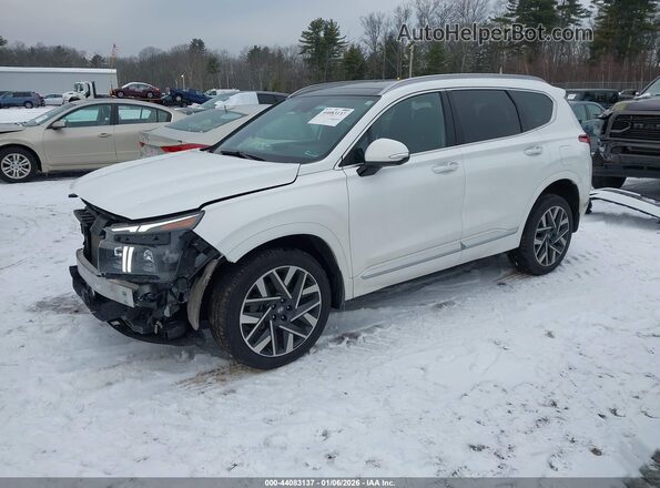 5NMS5DAL9PH549426 2023 HYUNDAI SANTA FE CALLIGRAPHY White Vista tres cuartos delantera izquierda