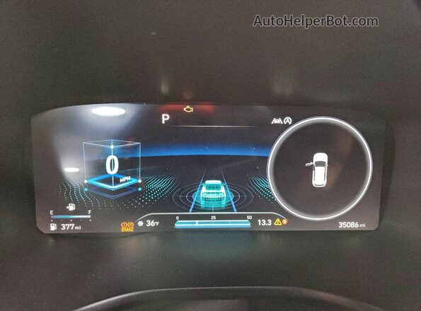 5NMS5DALXMH366242 2021 HYUNDAI SANTA FE CALLIGRAPHY White Instrument cluster view