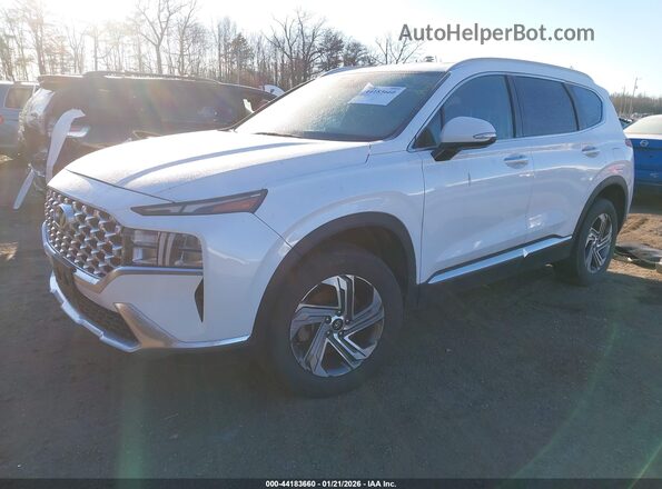 5NMS6DAJ5MH315615 2021 HYUNDAI SANTA FE Белый Передняя левая четверть