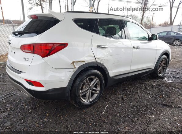 5NMZUDLB0HH007591 2017 HYUNDAI SANTA FE SPORT Белый Задняя правая четверть