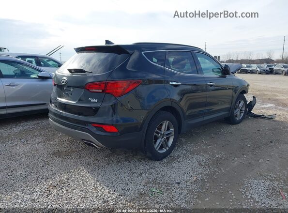 5NMZUDLB3HH011358 2017 HYUNDAI SANTA FE SPORT Черный Задняя правая четверть