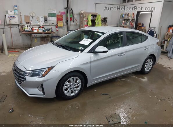 5NPD74LF2KH450128 2019 HYUNDAI ELANTRA Silver წინა მარცხენა ხედი სამი მეოთხედიდან