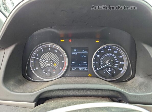 5NPD74LF5KH440130 2019 HYUNDAI ELANTRA White Widok zestawu wskaźników