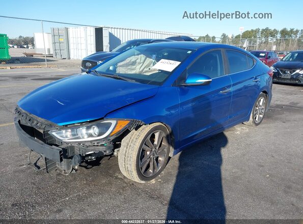 5NPD84LF4HH114339 2017 HYUNDAI ELANTRA Синий Передняя левая четверть