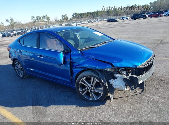 5NPD84LF4HH114339 2017 HYUNDAI ELANTRA Синий Передняя правая четверть