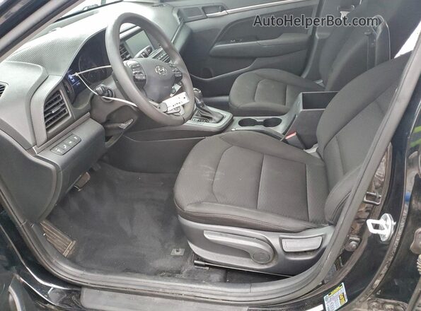 5NPD84LF9KH439110 2019 HYUNDAI ELANTRA Black Widok wnętrza z przodu