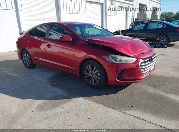 5NPD84LFXJH223118 2018 HYUNDAI ELANTRA Красный Передняя правая четверть