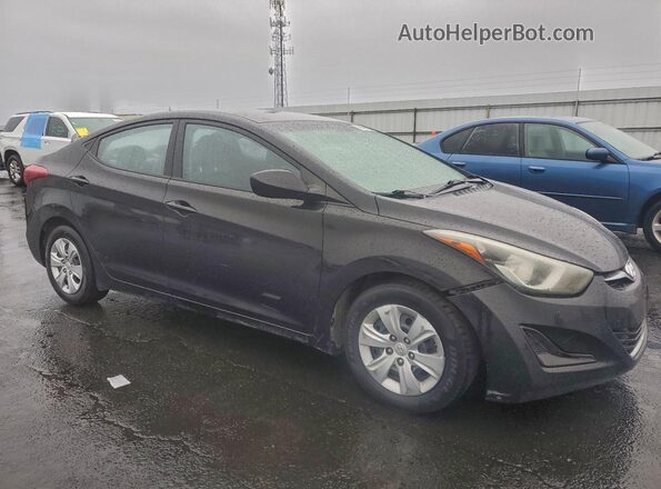 5NPDH4AE3GH711121 2016 HYUNDAI ELANTRA Black Front right
