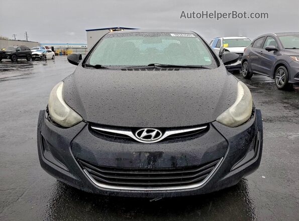 5NPDH4AE3GH711121 2016 HYUNDAI ELANTRA Black Front view