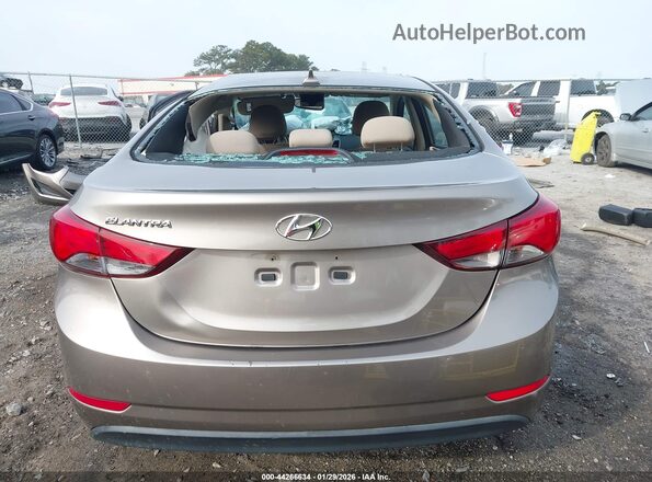 5NPDH4AE4GH771893 2016 HYUNDAI ELANTRA Коричневый 