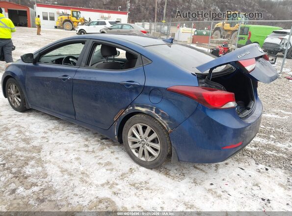 5NPDH4AE4GH795949 2016 HYUNDAI ELANTRA Blue Trasero izquierdo