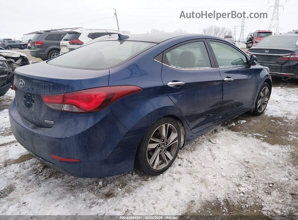 5NPDH4AE6GH742895 2016 HYUNDAI ELANTRA Blue Tył prawy