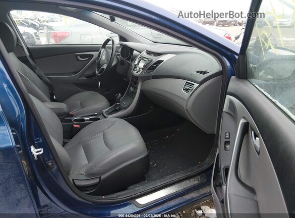 5NPDH4AE6GH742895 2016 HYUNDAI ELANTRA Blue Widok wnętrza z przodu