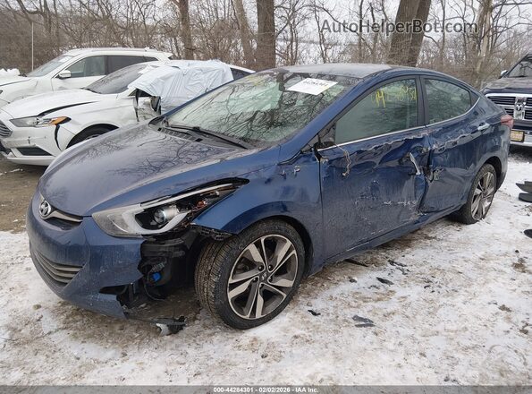 5NPDH4AE6GH742895 2016 HYUNDAI ELANTRA Blue Przód lewy