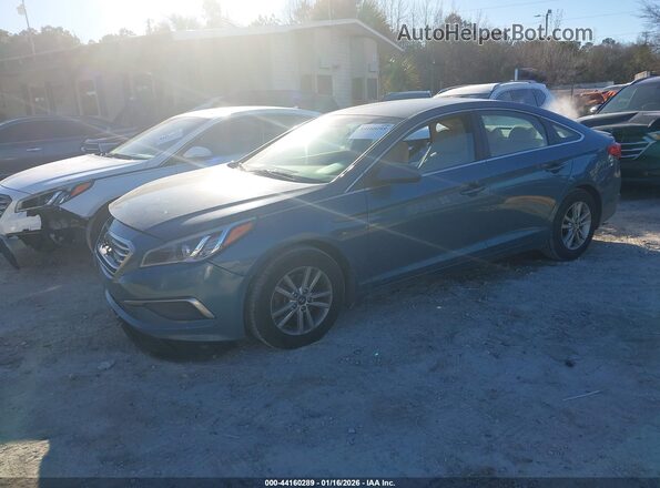 5NPE24AF0HH475396 2017 HYUNDAI SONATA Blue Przód lewy