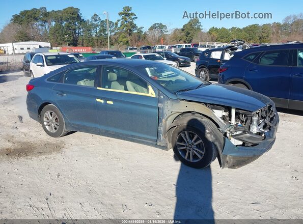 5NPE24AF0HH475396 2017 HYUNDAI SONATA Blue Przód prawy