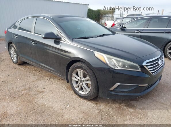 5NPE24AF3GH291018 2016 HYUNDAI SONATA Черный Передняя правая четверть