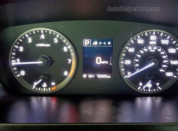 5NPE24AF3GH315334 2016 HYUNDAI SONATA Серебряный Вид щитка приборов