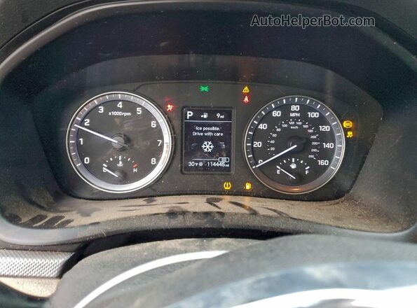 5NPE24AF5JH630904 2018 HYUNDAI SONATA Черный Вид щитка приборов