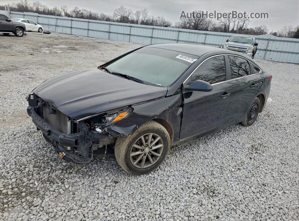 5NPE24AF5JH630904 2018 HYUNDAI SONATA Черный Передняя левая четверть