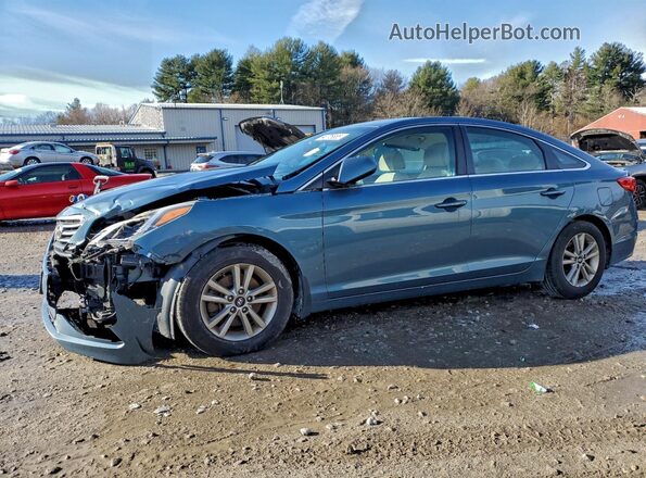 5NPE24AF7GH432740 2016 HYUNDAI SONATA Синий Передняя левая четверть