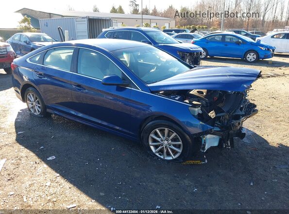 5NPE24AF8KH799672 2019 HYUNDAI SONATA Navy Передняя правая четверть