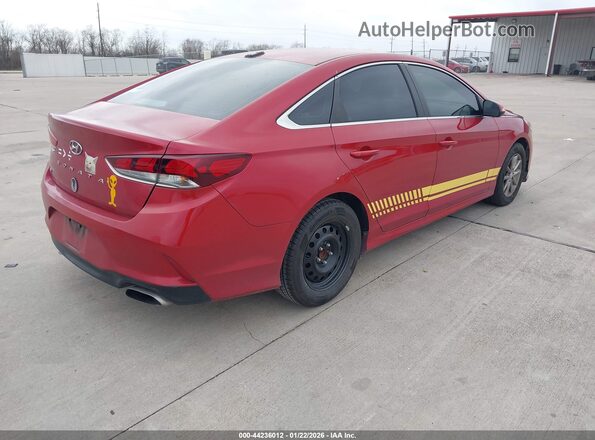 5NPE24AF9JH616813 2018 HYUNDAI SONATA Red Задня права чверть