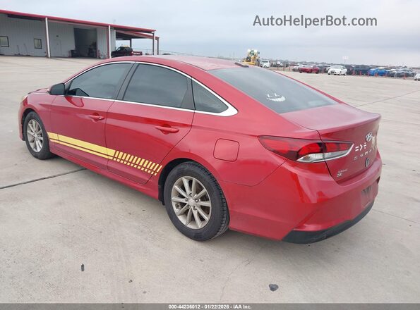 5NPE24AF9JH616813 2018 HYUNDAI SONATA Red Задня ліва чверть