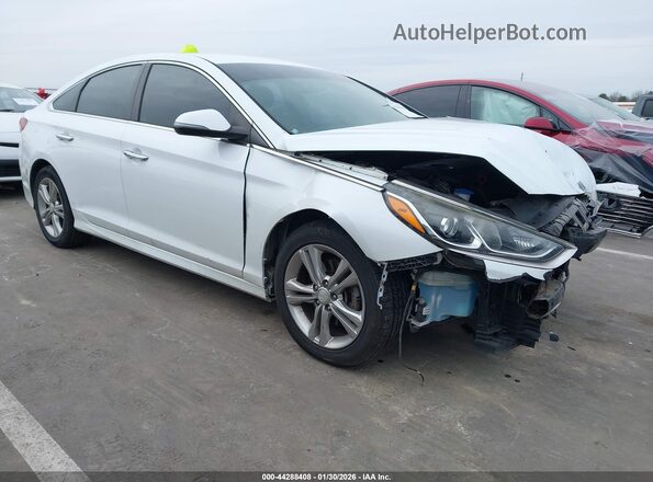 5NPE34AF1JH598059 2018 HYUNDAI SONATA Белый Передняя правая четверть