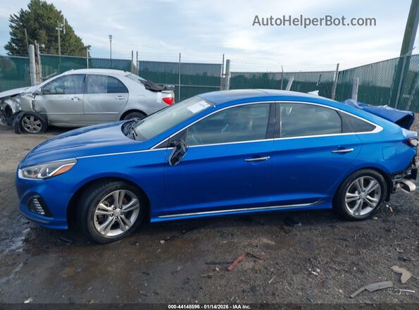 5NPE34AF2JH635264 2018 HYUNDAI SONATA Blue Vista interior de 360 grados