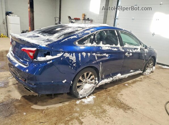 5NPE34AF4GH380450 2016 HYUNDAI SONATA Синий Задняя правая четверть