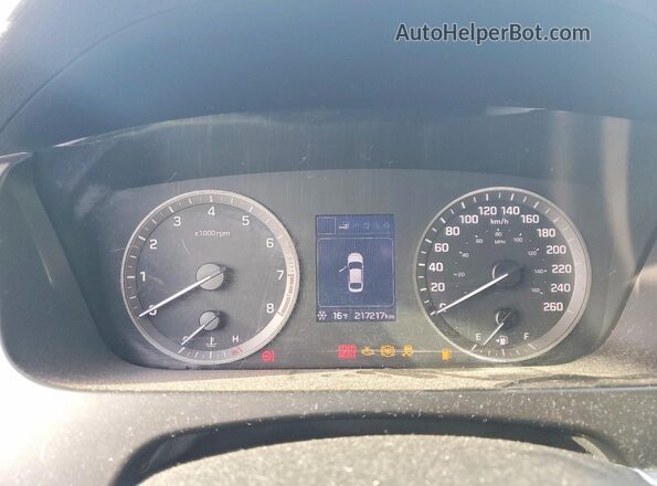 5NPE34AF4GH380450 2016 HYUNDAI SONATA Синий Вид щитка приборов