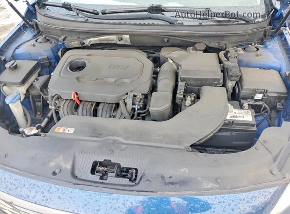 5NPE34AF4GH380450 2016 HYUNDAI SONATA Синий Вид задней части салона