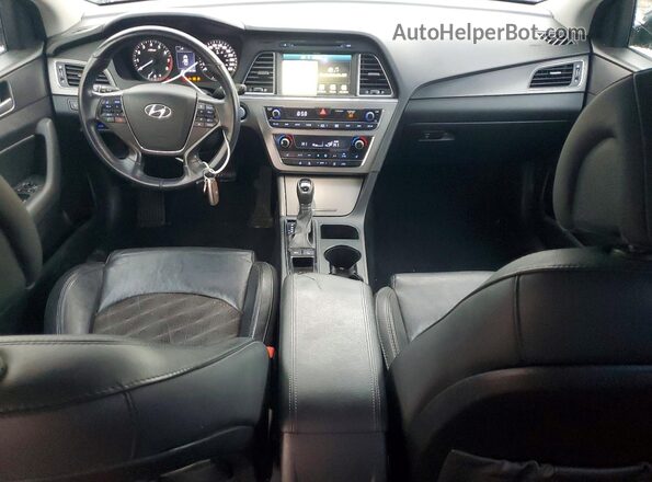 5NPE34AF4GH380450 2016 HYUNDAI SONATA Синий Вид панели приборов