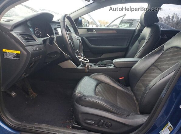 5NPE34AF4GH380450 2016 HYUNDAI SONATA Синий Вид салона спереди