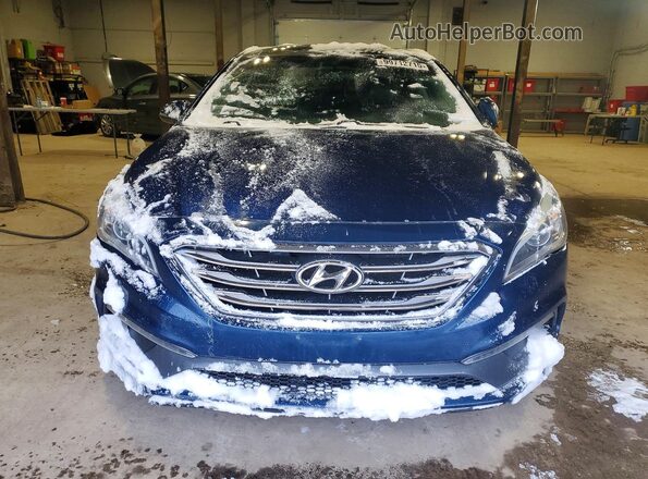 5NPE34AF4GH380450 2016 HYUNDAI SONATA Синий Вид спереди