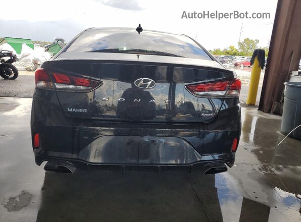 5NPE34AF5KH735652 2019 HYUNDAI SONATA Черный Вид сзади