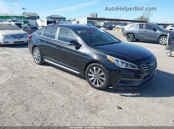 5NPE34AF7GH271870 2016 HYUNDAI SONATA Черный Передняя правая четверть