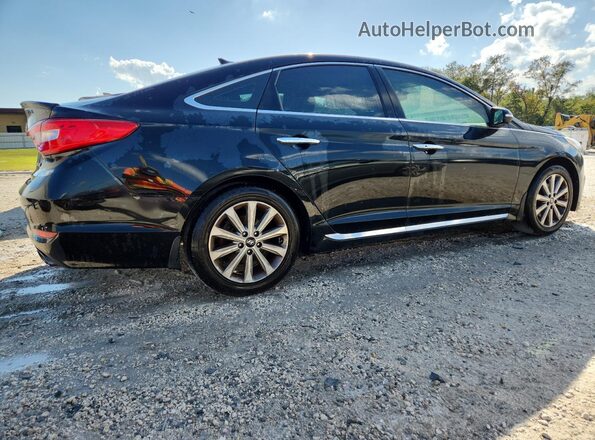 5NPE34AF7HH453604 2017 HYUNDAI SONATA Черный Задняя правая четверть