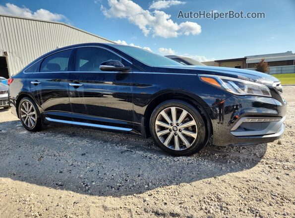 5NPE34AF7HH453604 2017 HYUNDAI SONATA Черный Передняя правая четверть