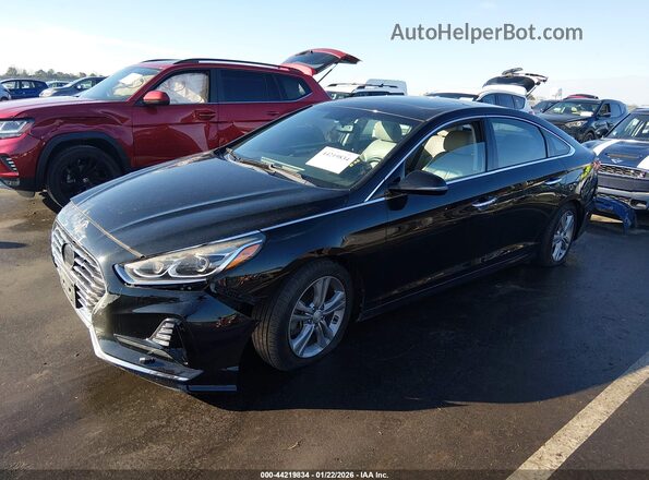 5NPE34AF7JH626463 2018 HYUNDAI SONATA Black Front left