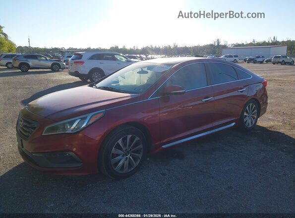 5NPE34AF8GH269934 2016 HYUNDAI SONATA Red Przód lewy