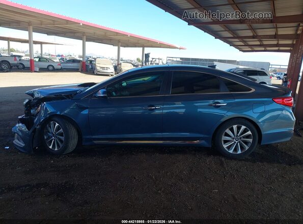 5NPE34AF9HH480190 2017 HYUNDAI SONATA Синий Панорамный вид салона 360°