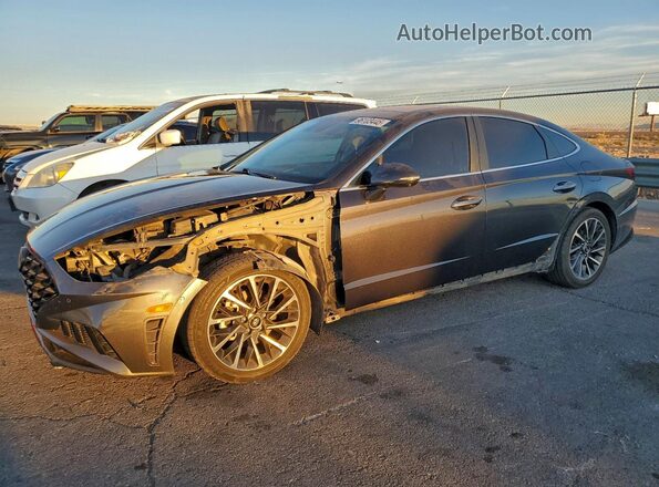 5NPEH4J23LH058679 2020 HYUNDAI SONATA Черный Передняя левая четверть