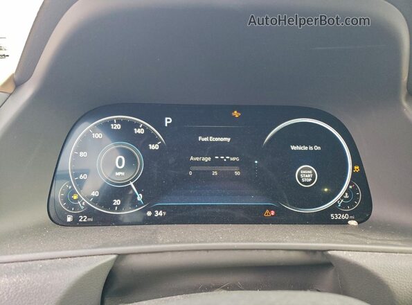 5NPEH4J25LH039969 2020 HYUNDAI SONATA Синий Вид щитка приборов